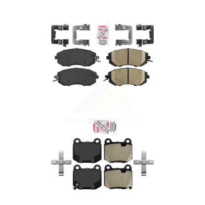 Ceramic Semi-Metallic Disc Brake Pads Front Rear Kit For Subaru BRZ