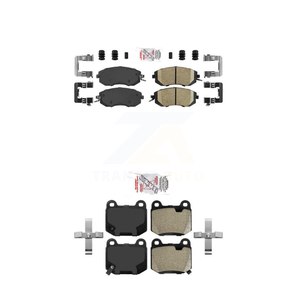 Ceramic Semi-Metallic Disc Brake Pads Front Rear Kit For Subaru BRZ