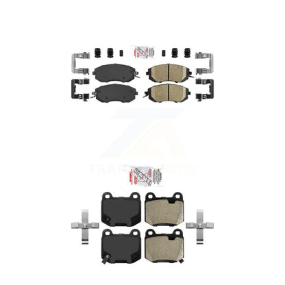 Ceramic Semi-Metallic Disc Brake Pads Front Rear Kit For Subaru BRZ