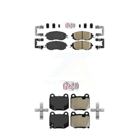 Ceramic Semi-Metallic Disc Brake Pads Front Rear Kit For Subaru BRZ
