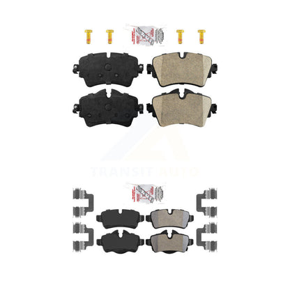 Ceramic Semi-Metallic Disc Brake Pads Front Rear Kit For 2015 Mini Cooper 1.6L