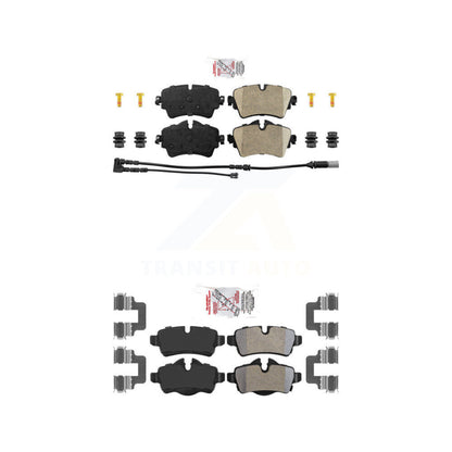 Ceramic Semi-Metallic Disc Brake Pads Front Rear Kit For 2015 Mini Cooper 1.6L