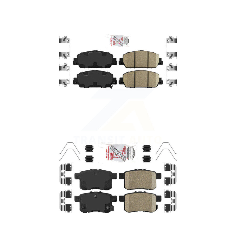 Ceramic Disc Brake Pads Front Rear Kit For Honda Accord