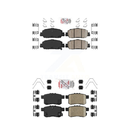 Ceramic Disc Brake Pads Front Rear Kit For 2016-2017 Honda Accord LX-S