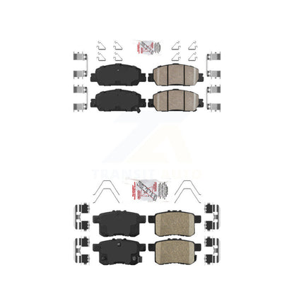 Ceramic Disc Brake Pads Front Rear Kit For 2016-2017 Honda Accord LX-S