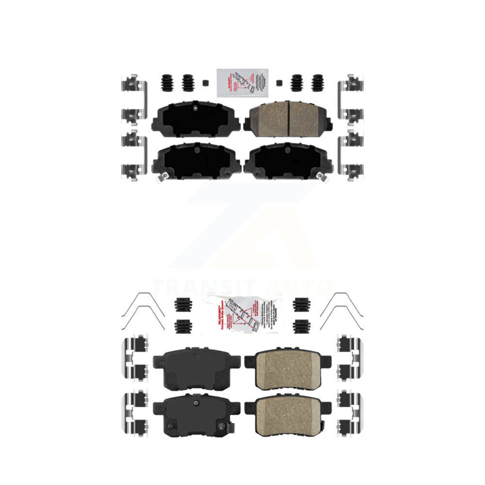 Ceramic Disc Brake Pads Front Rear Kit For Honda Accord
