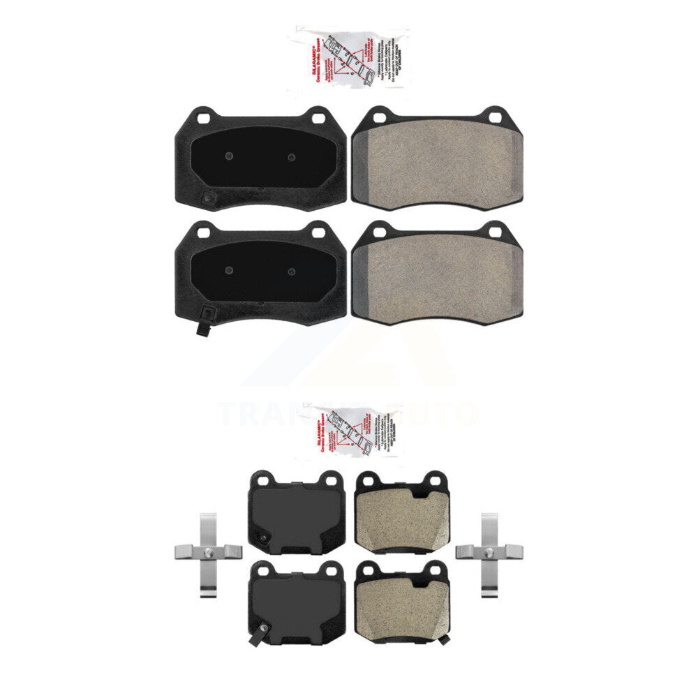 Semi-Metallic Disc Brake Pads Front Rear Kit For Nissan 350Z INFINITI G35