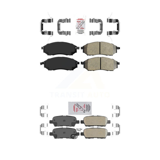Semi-Metallic Ceramic Disc Brake Pads Front Rear Kit For INFINITI Nissan Murano