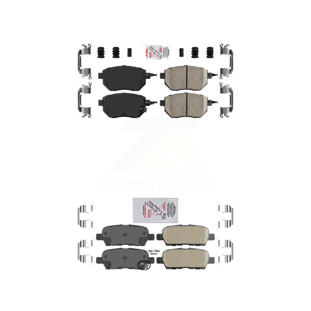 Ceramic Disc Brake Pads Front Rear Kit For Nissan Murano Altima Maxima INFINITI