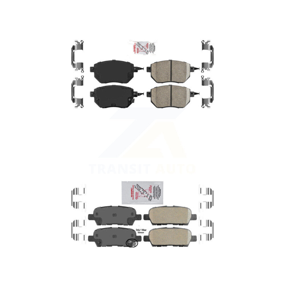 Ceramic Disc Brake Pads Front Rear Kit For Nissan Murano Altima Maxima INFINITI