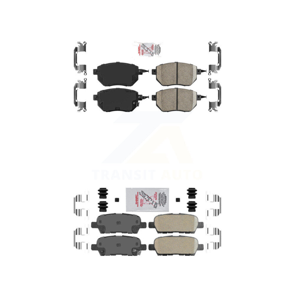 Ceramic Disc Brake Pads Front Rear Kit For Nissan Murano Altima Maxima INFINITI