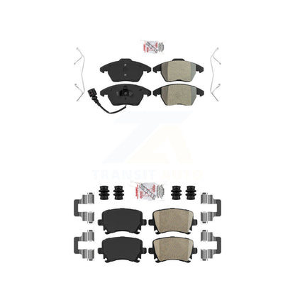 Semi-Metallic Ceramic Disc Brake Pads Front Rear Kit For Volkswagen Jetta Rabbit