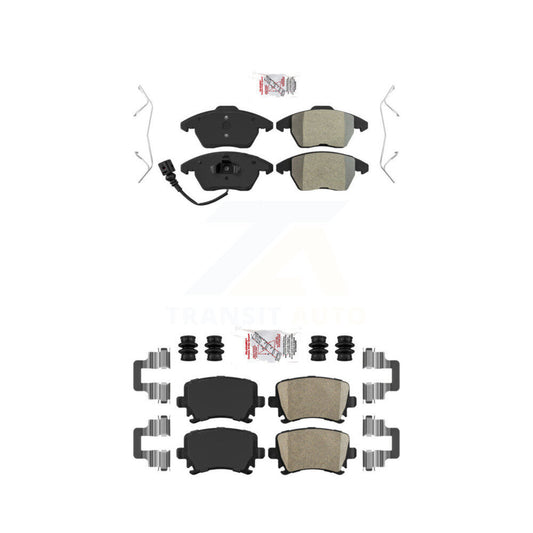 Semi-Metallic Ceramic Disc Brake Pads Front Rear Kit For Volkswagen Jetta Rabbit