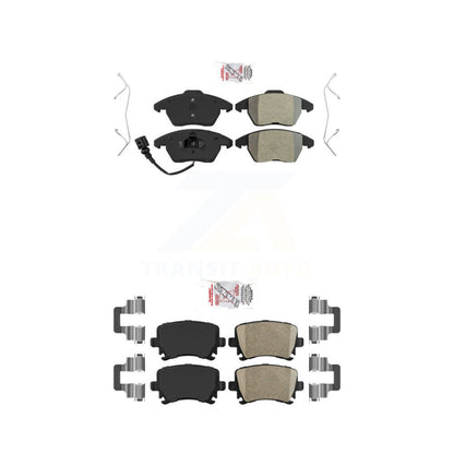 Semi-Metallic Ceramic Disc Brake Pads Front Rear Kit For Volkswagen Jetta Rabbit