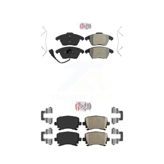 Semi-Metallic Ceramic Disc Brake Pads Front Rear Kit For Volkswagen Jetta Rabbit