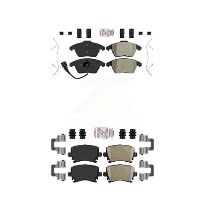 Semi-Metallic Ceramic Disc Brake Pads Front Rear Kit For Volkswagen Jetta Rabbit