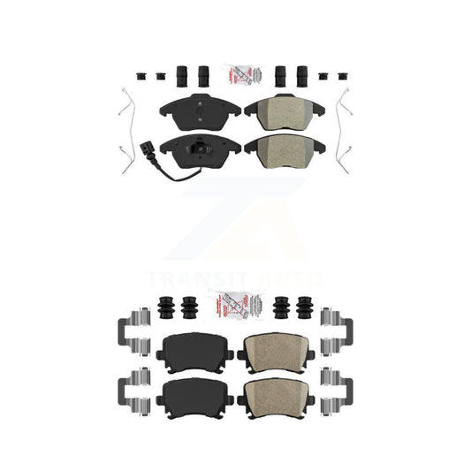 Semi-Metallic Ceramic Disc Brake Pads Front Rear Kit For Volkswagen Jetta Rabbit
