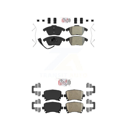 Semi-Metallic Ceramic Disc Brake Pads Front Rear Kit For Volkswagen Jetta Rabbit