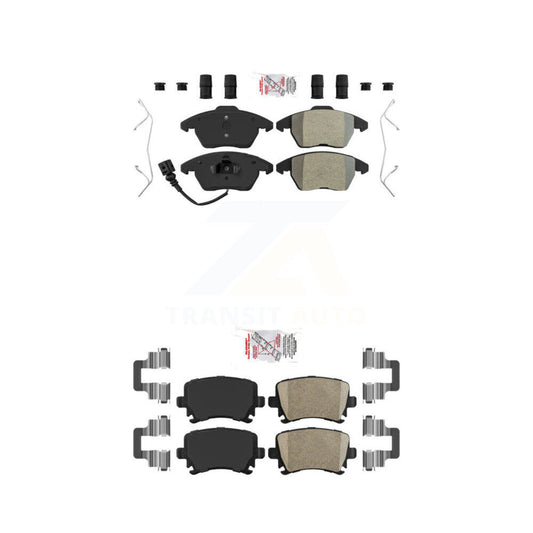 Semi-Metallic Ceramic Disc Brake Pads Front Rear Kit For Volkswagen Jetta Rabbit