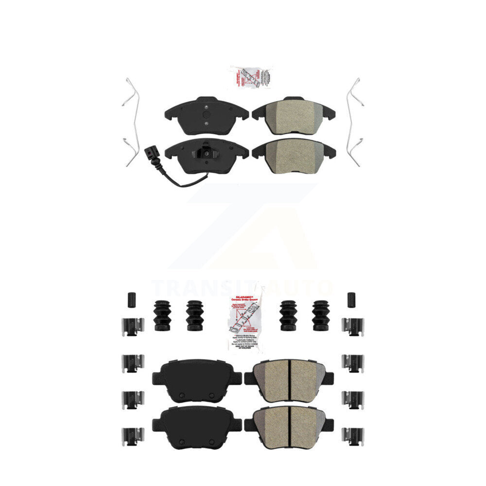 Semi-Metallic Disc Brake Pads Front Rear Kit For Volkswagen Jetta Beetle Golf A3