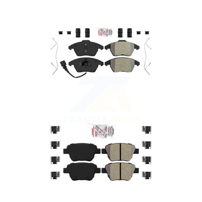 Semi-Metallic Disc Brake Pads Front Rear Kit For Volkswagen Jetta Beetle Golf A3