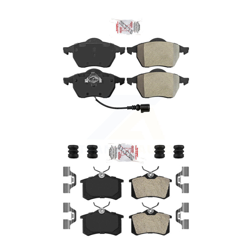 Semi-Metallic Disc Brake Pads Front Rear Kit For Volkswagen Beetle Jetta Golf