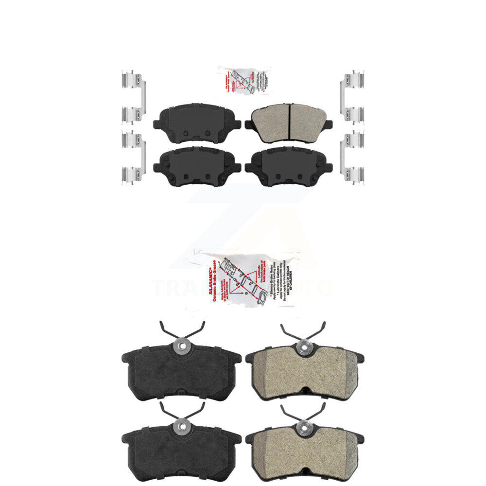 Semi-Metallic Disc Brake Pads Front Rear Kit For 2014-2019 Ford Fiesta ST