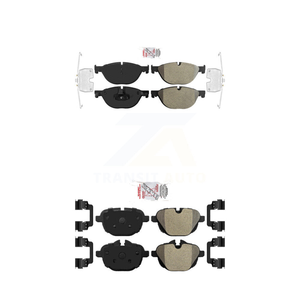 Semi-Metallic Disc Brake Pads Front Rear Kit For 2012-2013 BMW 528i xDrive