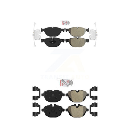 Semi-Metallic Disc Brake Pads Front Rear Kit For 2012-2013 BMW 528i xDrive