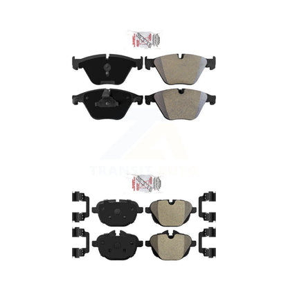 Semi-Metallic Disc Brake Pads Front Rear Kit For BMW 535i xDrive 535d 5 528i