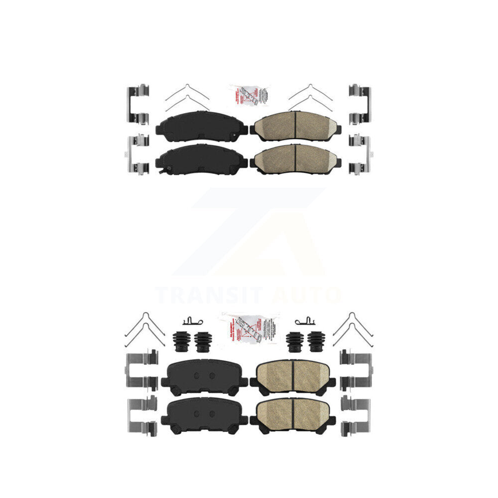 Ceramic Disc Brake Pads Front Rear Kit For Honda Pilot Acura MDX ZDX
