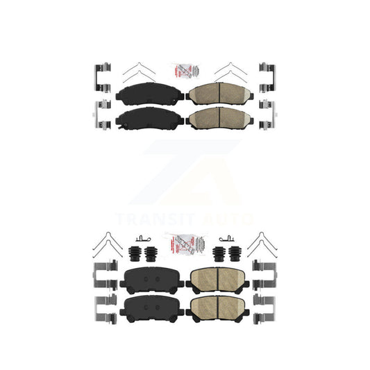 Ceramic Disc Brake Pads Front Rear Kit For Honda Pilot Acura MDX ZDX