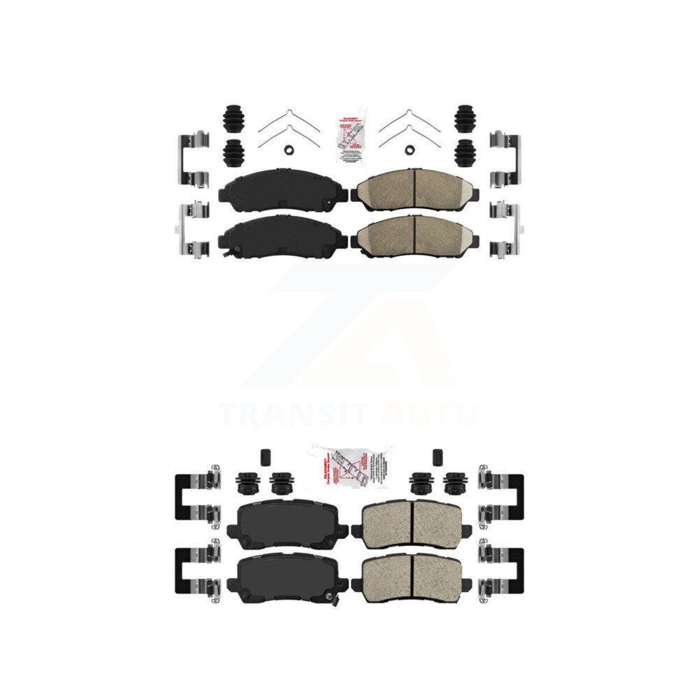Ceramic Disc Brake Pads Front Rear Kit For 14-20 Acura RLX Sport Hybrid SH-AWD