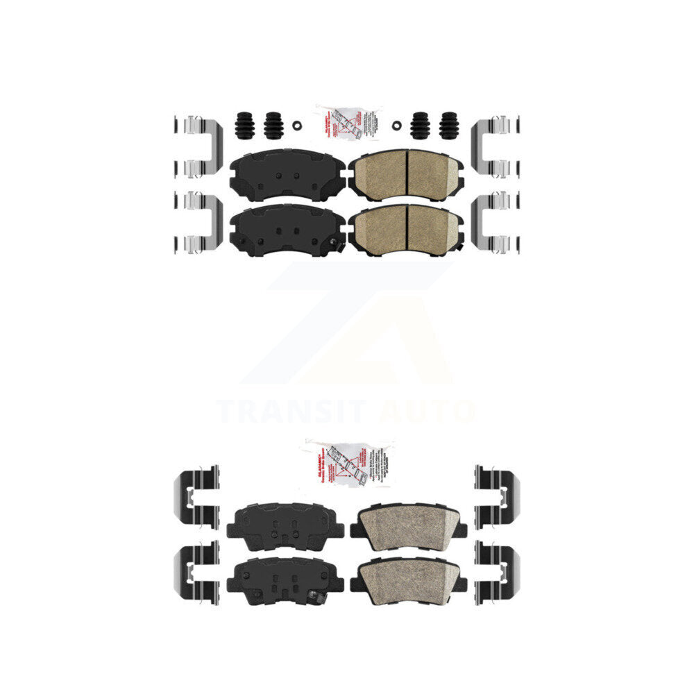 Ceramic Disc Brake Pads Front Rear Kit For Hyundai Elantra Sedan From 03 23 10