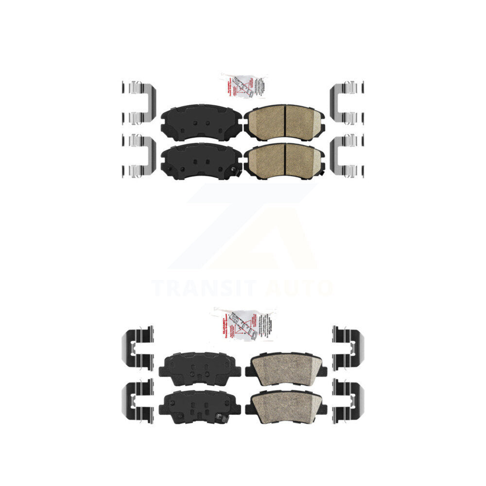 Ceramic Disc Brake Pads Front Rear Kit For Hyundai Elantra Sedan From 03 23 10