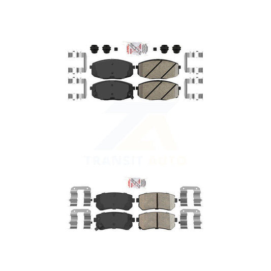 Ceramic Disc Brake Pads Front Rear Kit For Hyundai Elantra Kia Forte Koup Forte5