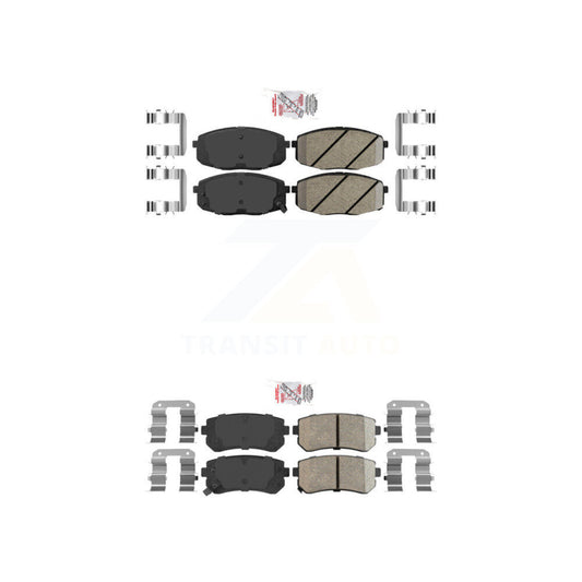 Ceramic Disc Brake Pads Front Rear Kit For Hyundai Elantra Kia Forte Koup Forte5