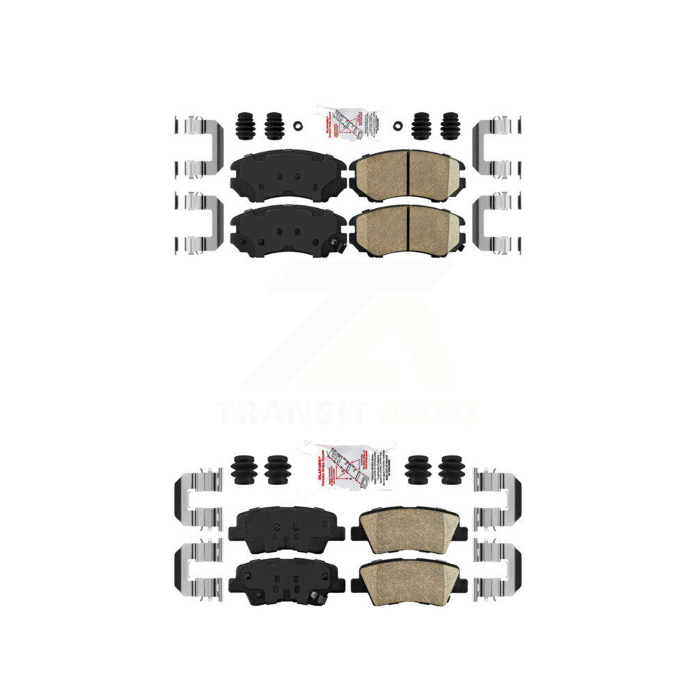 Ceramic Disc Brake Pads Front Rear Kit For 2010-2013 Kia Soul