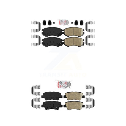 Ceramic Disc Brake Pads Front Rear Kit For 2010-2013 Kia Soul