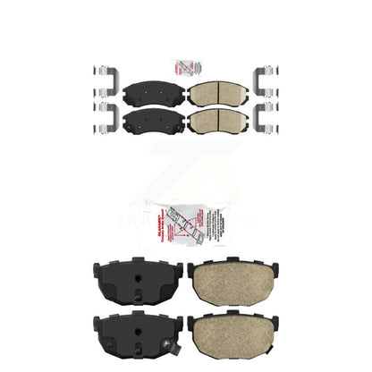 Ceramic Disc Brake Pads Front Rear Kit For 2004-2008 Hyundai Tiburon