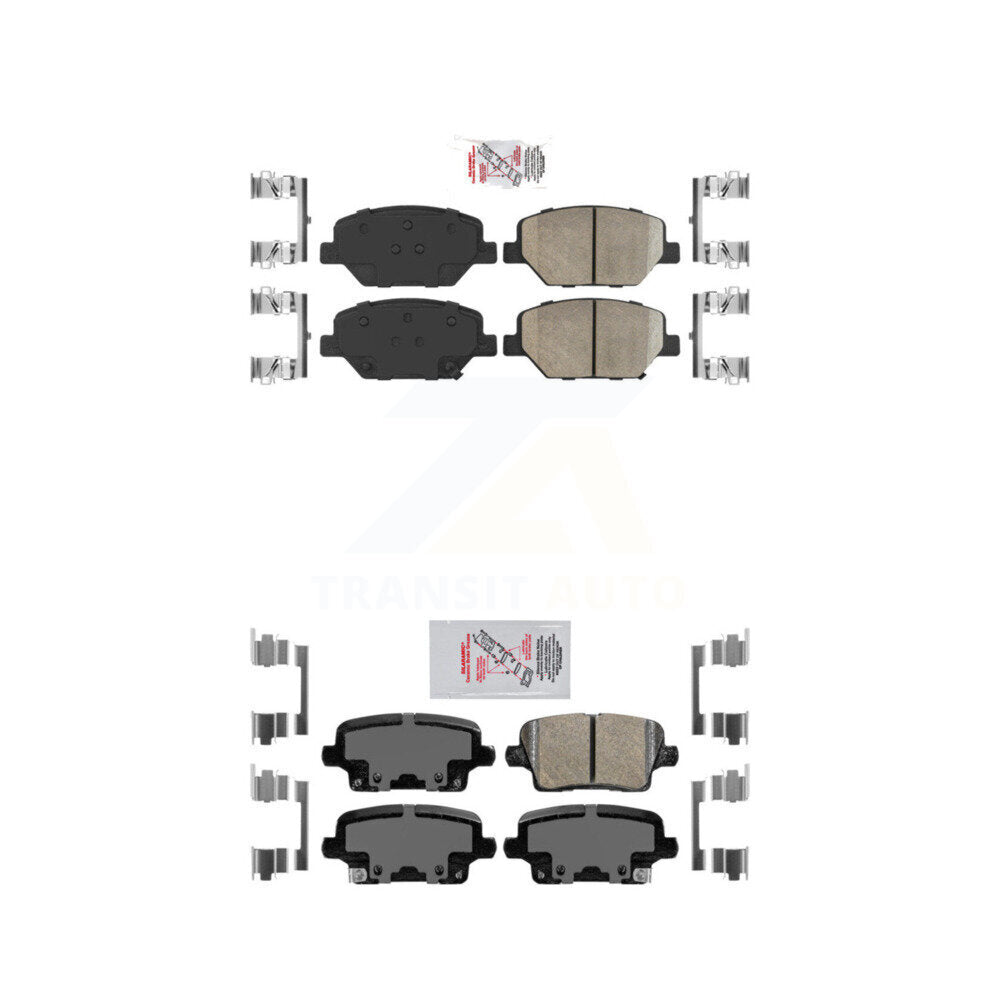 Ceramic Disc Brake Pads Front Rear Kit For Cadillac XT4 Buick Regal Sportback