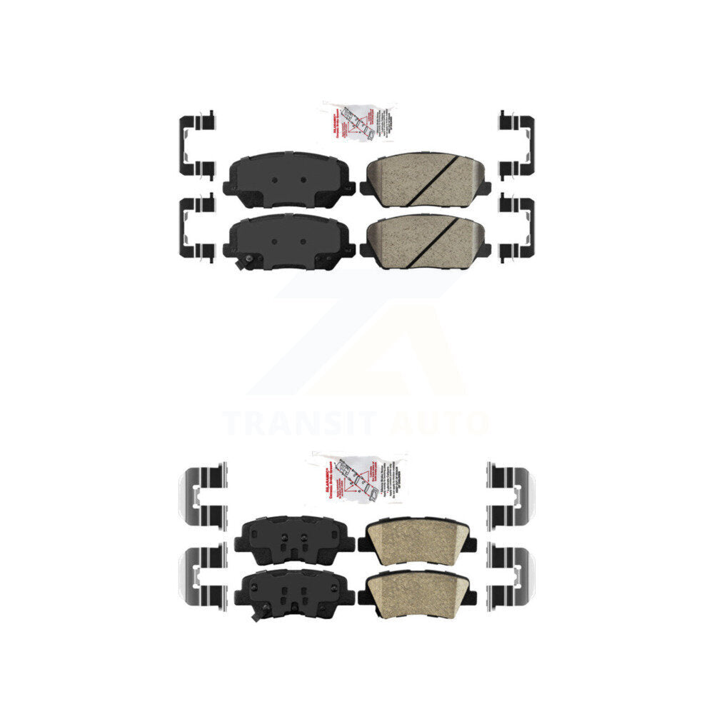 Ceramic Disc Brake Pads Front Rear Kit For Kia Forte Forte5 Koup