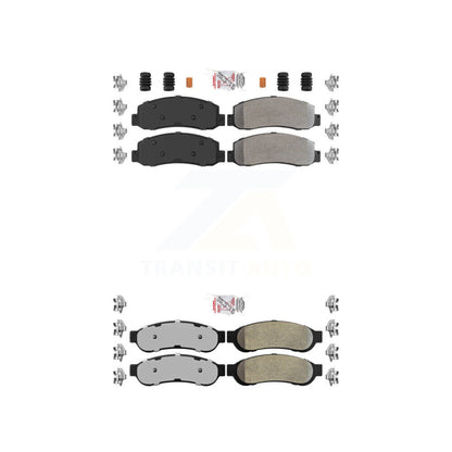 Semi-Metallic Disc Brake Pads Front Rear Kit For Ford F-350 Super Duty