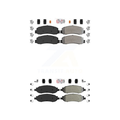 Semi-Metallic Disc Brake Pads Front Rear Kit For Ford F-350 Super Duty F-250