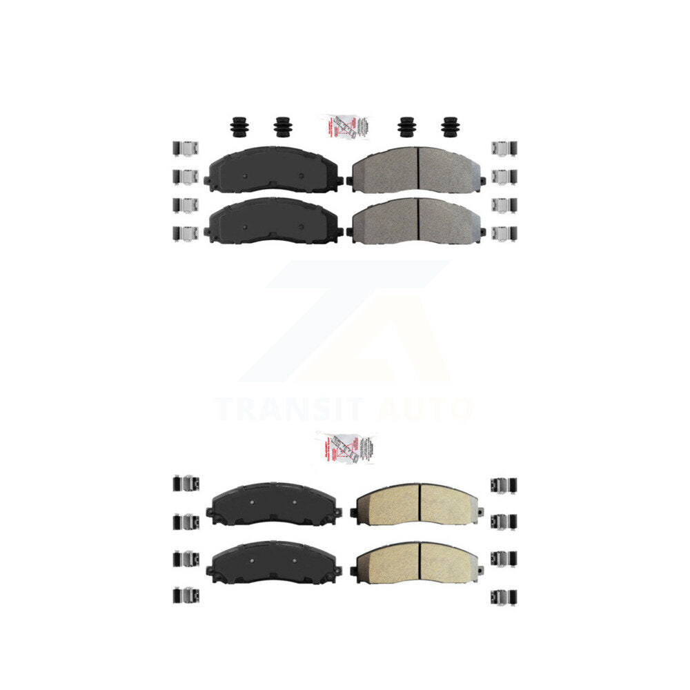 Semi-Metallic Disc Brake Pads Front Rear Kit For Ford F-350 Super Duty F-250