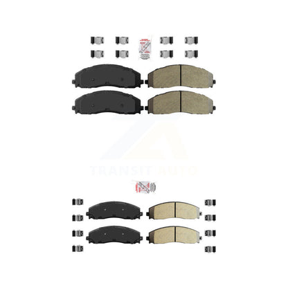 Semi-Metallic Disc Brake Pads Front Rear Kit For Ford F-350 Super Duty F-250