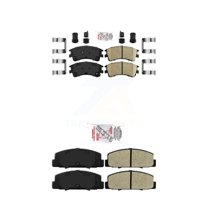 Ceramic Semi-Metallic Disc Brake Pads Front Rear Kit For 2003-2005 Mazda 6