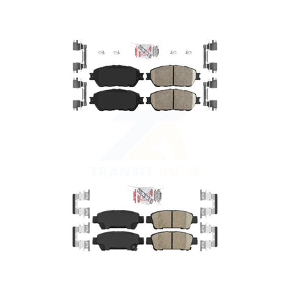 Ceramic Disc Brake Pads Front Rear Kit For 2004-2010 Toyota Sienna