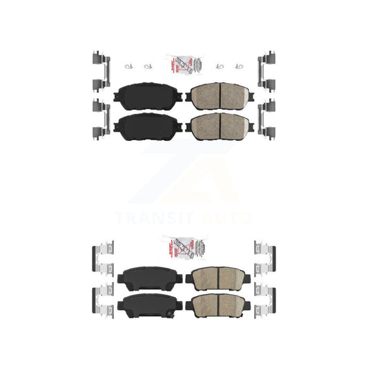 Ceramic Disc Brake Pads Front Rear Kit For 2004-2010 Toyota Sienna