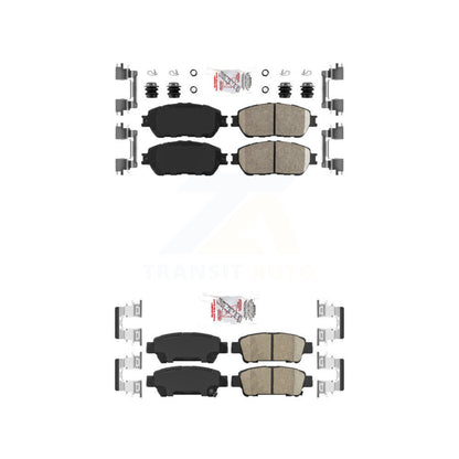 Ceramic Disc Brake Pads Front Rear Kit For 2004-2010 Toyota Sienna
